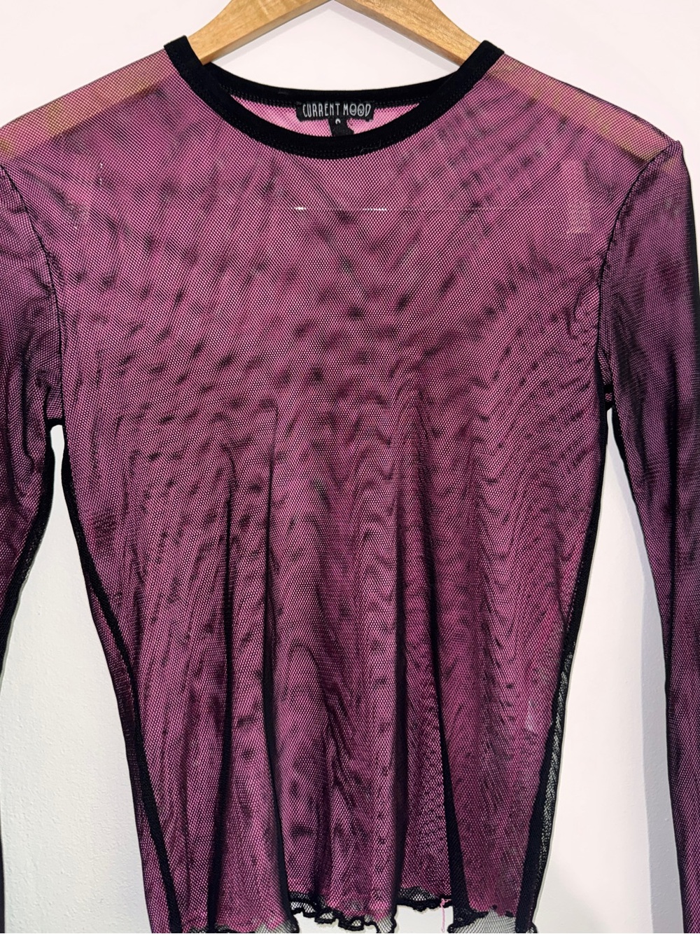 Current Mood Rebel Calling Double Mesh Top